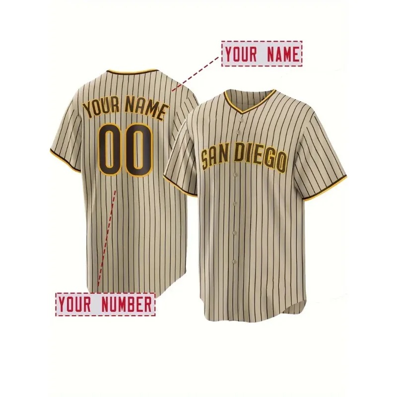 Embroidery Uniform - Nome e número personalizados camisa de