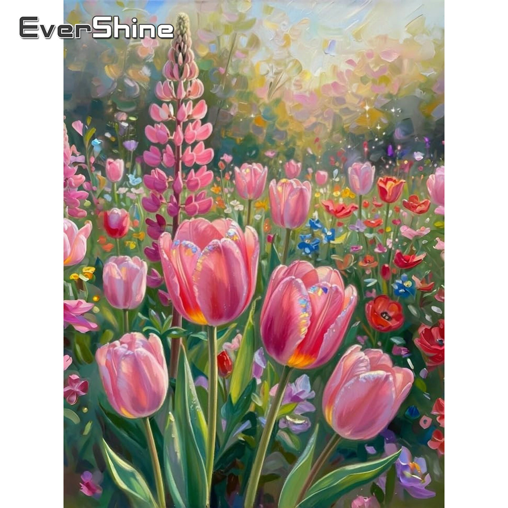 Embroidery Design Patterns Flowers - Kit de Bordado Evershine 11CT com