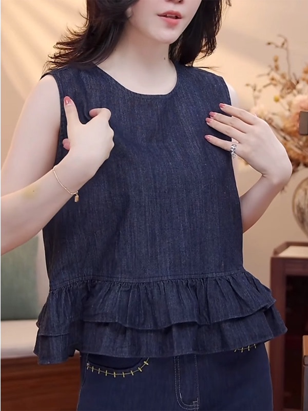 Embroidery Vest - Colete Feminino de Verão Estilo Coreano