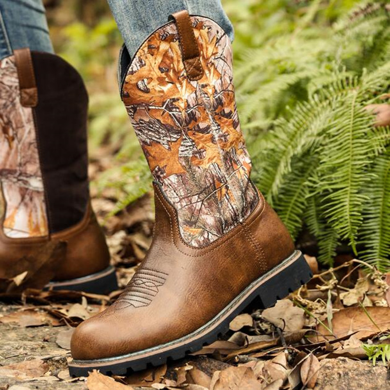 Botas de cowboy masculinas gót - Embroidery Canvas avaliação e preço