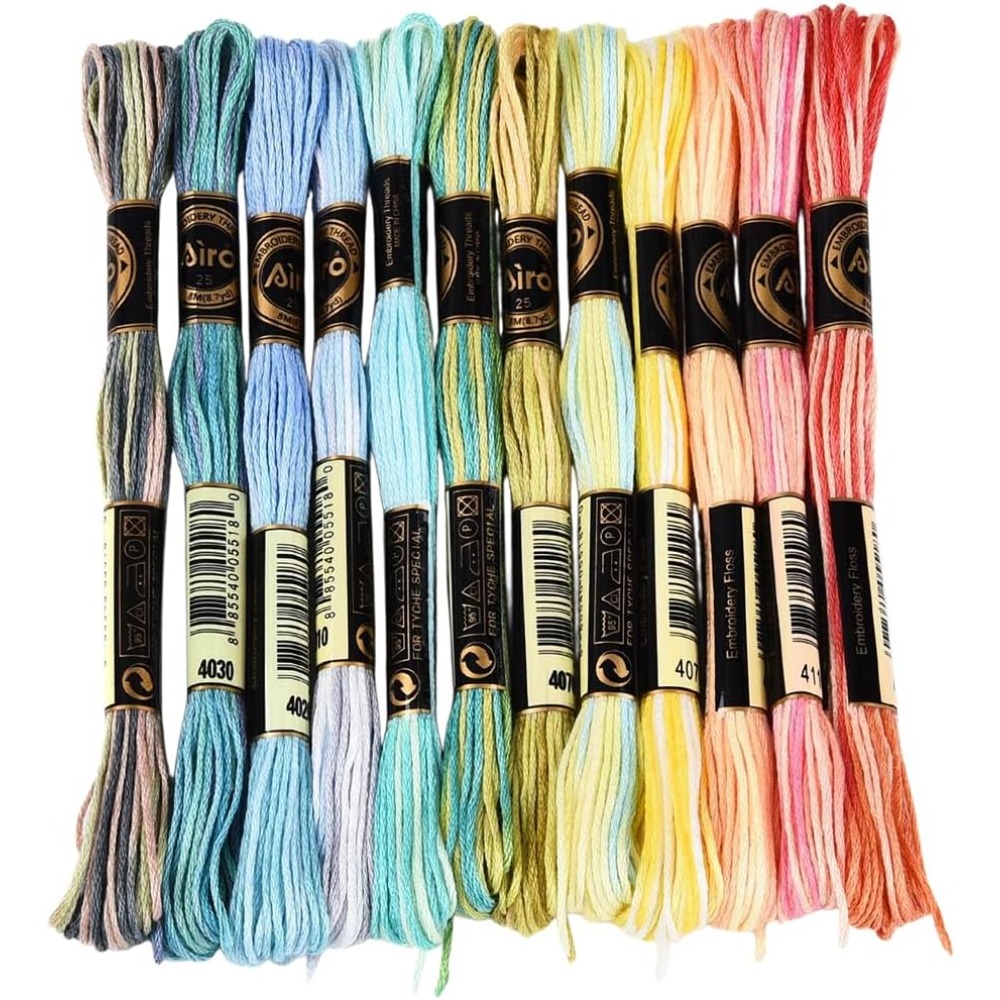12 Meadas 105 Jardas 6 Fios Li - Embroidery Stitch avaliação e preço