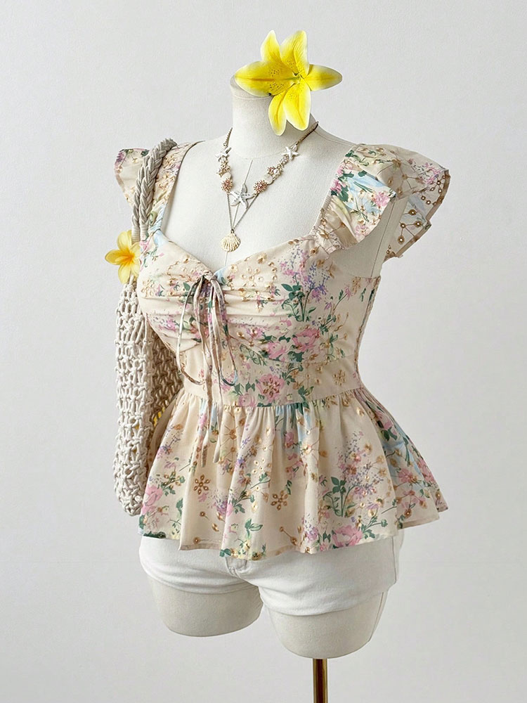 Novo Top de Corset Curto com B - Embroidery Vest avaliação e preço