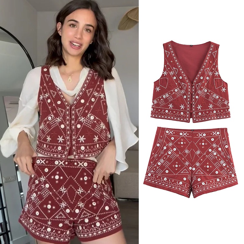 Y2k conjunto novo terno de dua - Embroidery Uniform avaliação e preço