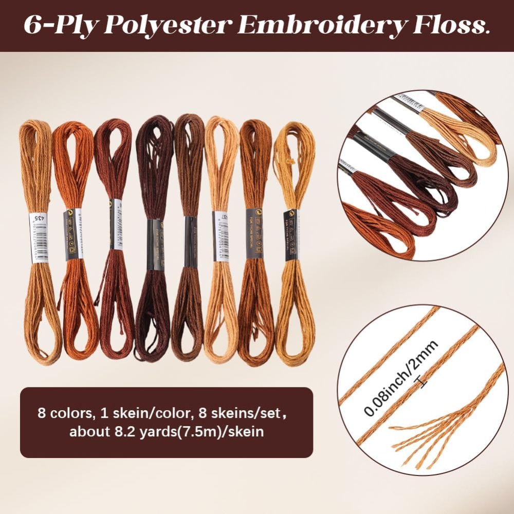 8 Meadas de Linha de Bordar Ma - Embroidery Stitch avaliação e preço