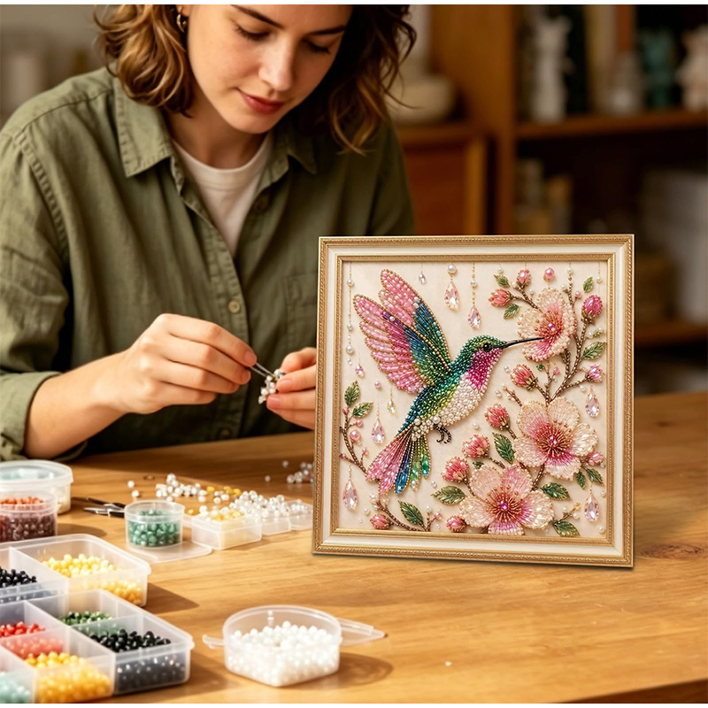 Kit de Arte com Pérolas e Cont - Embroidery Kit Set avaliação e preço