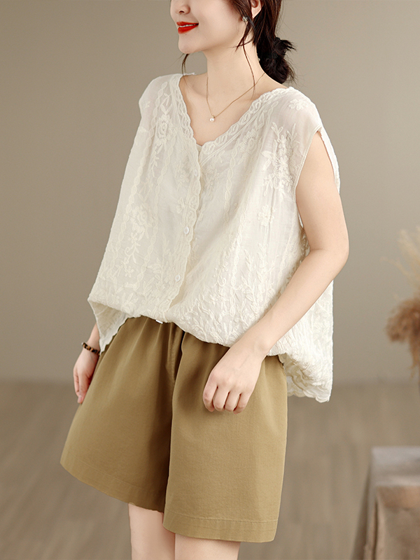 Colete Feminino de Verão Novo  - Embroidery Vest avaliação e preço