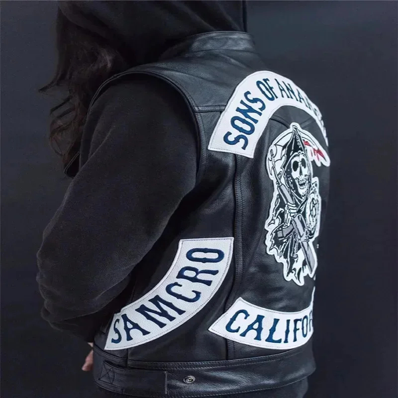 Colete Masculino de Couro PU A - Embroidery Vest avaliação e preço