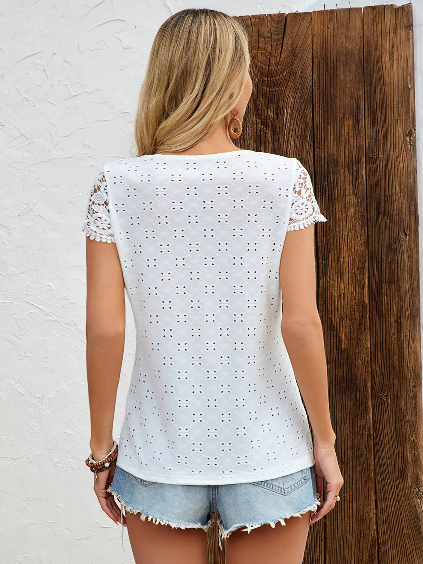 Camiseta Feminina Primavera Ve - Embroidery Eyelet avaliação e preço