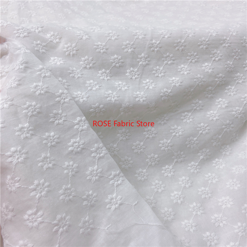 Tecido de algodão bordado ilhó - Embroidery Eyelet avaliação e preço