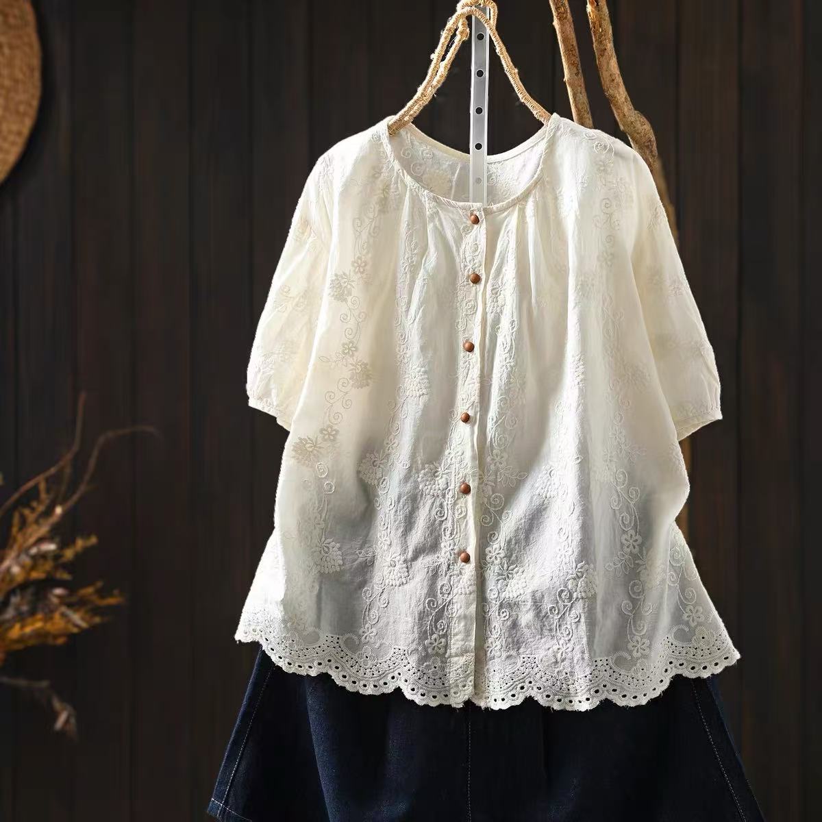 Blusa Feminina 100% Algodão co - Embroidery Eyelet avaliação e preço