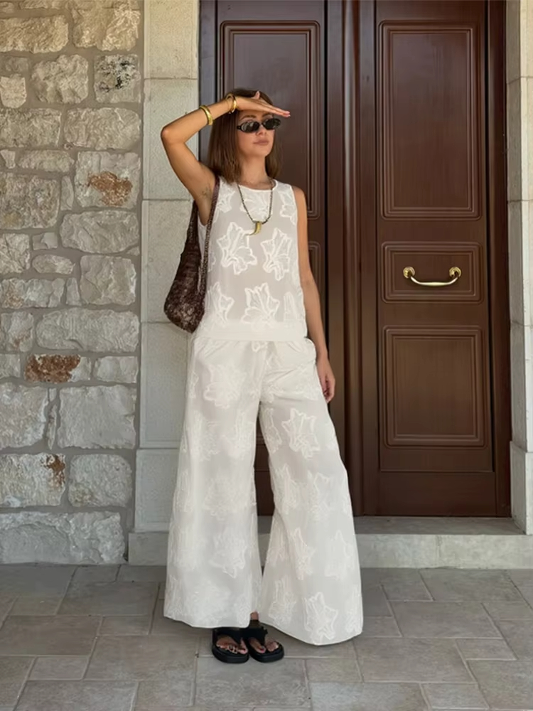 HH Mulheres Conjuntos de Calça - Embroidery Vest avaliação e preço