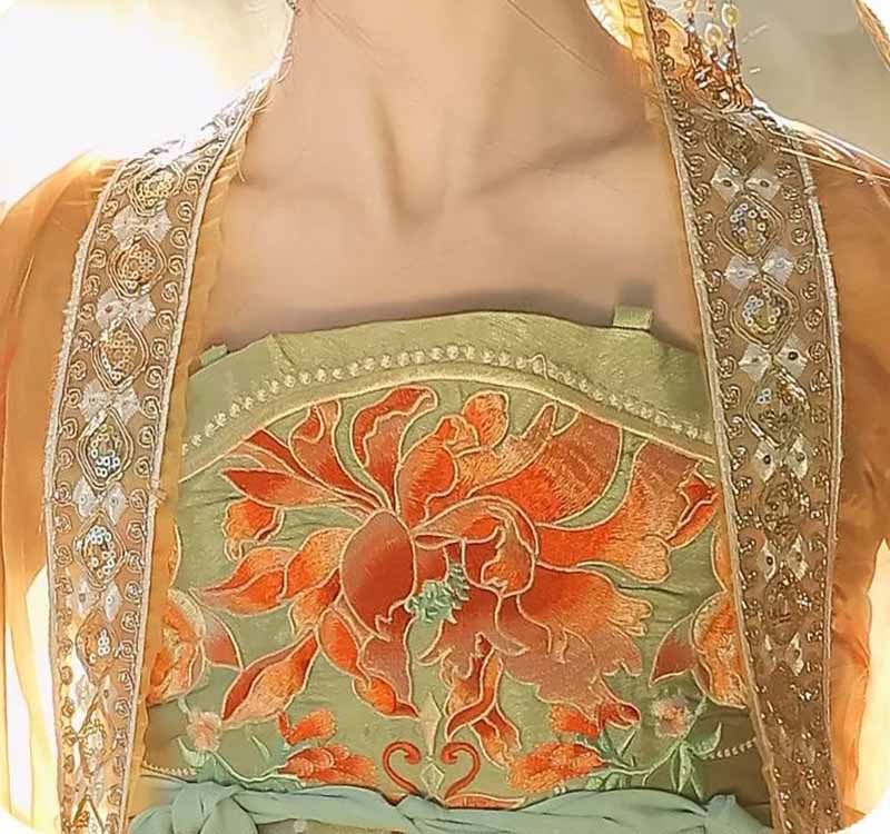 Vestido Tradicional Chinês Han - Embroidery Yellow Dress avaliação e preço