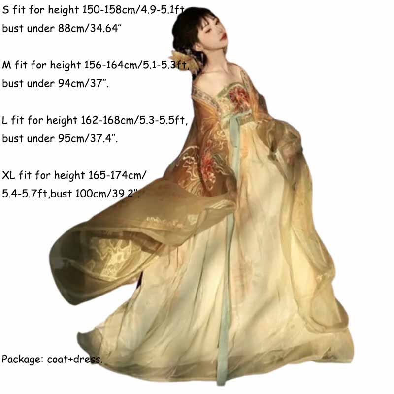 Vestido Tradicional Chinês Han - Embroidery Yellow Dress avaliação e preço