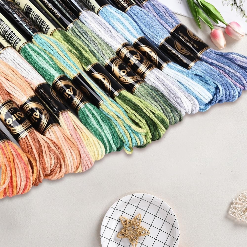 12 Meadas de Linha de Bordar p - Embroidery Stitch avaliação e preço