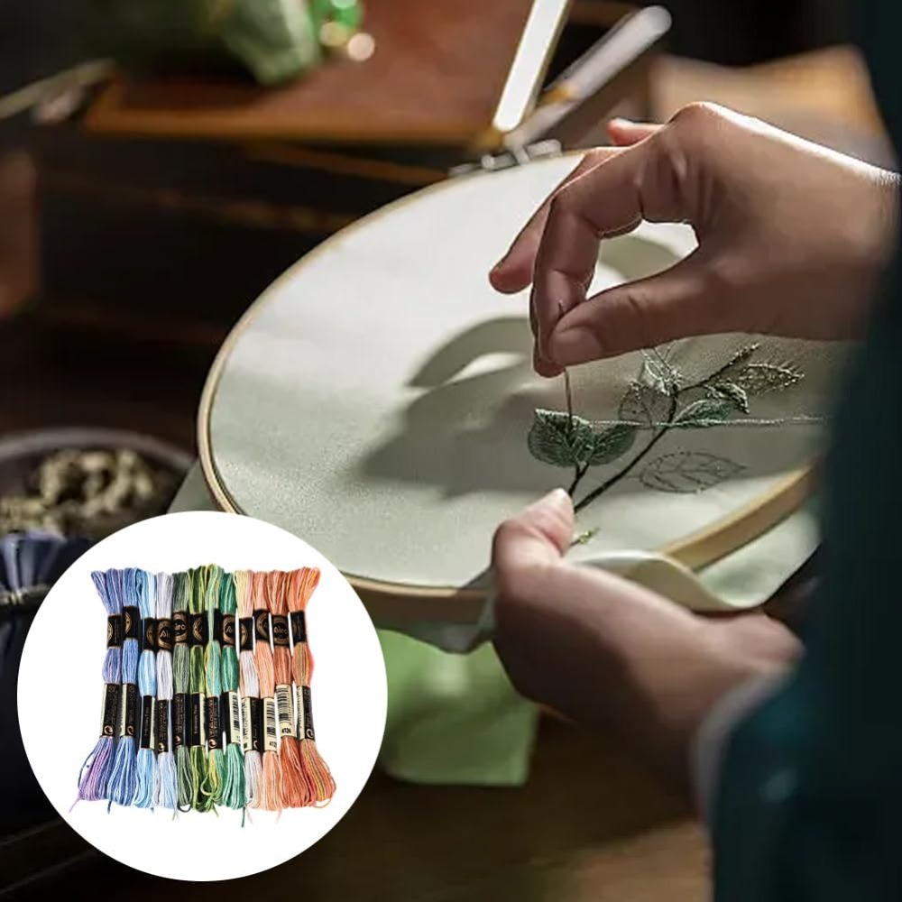 12 Meadas de Linha de Bordar p - Embroidery Stitch avaliação e preço