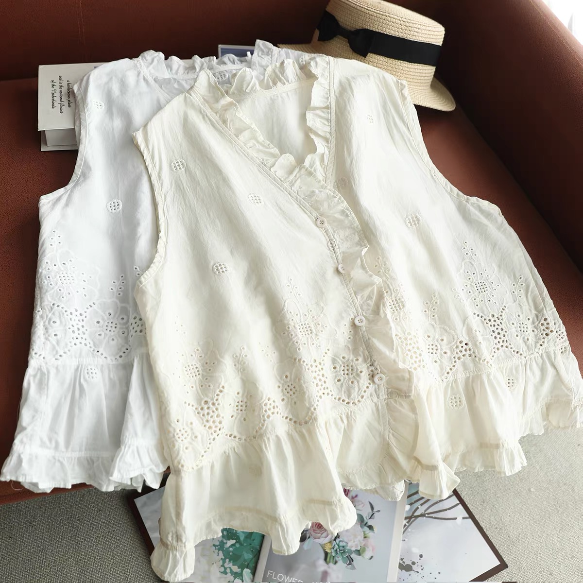 Blusa Feminina Regata Sem Mang - Embroidery Eyelet avaliação e preço
