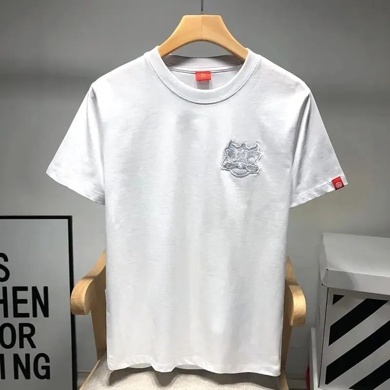 Camiseta de manga curta mascul - Embroidery Unique Design avaliação e preço