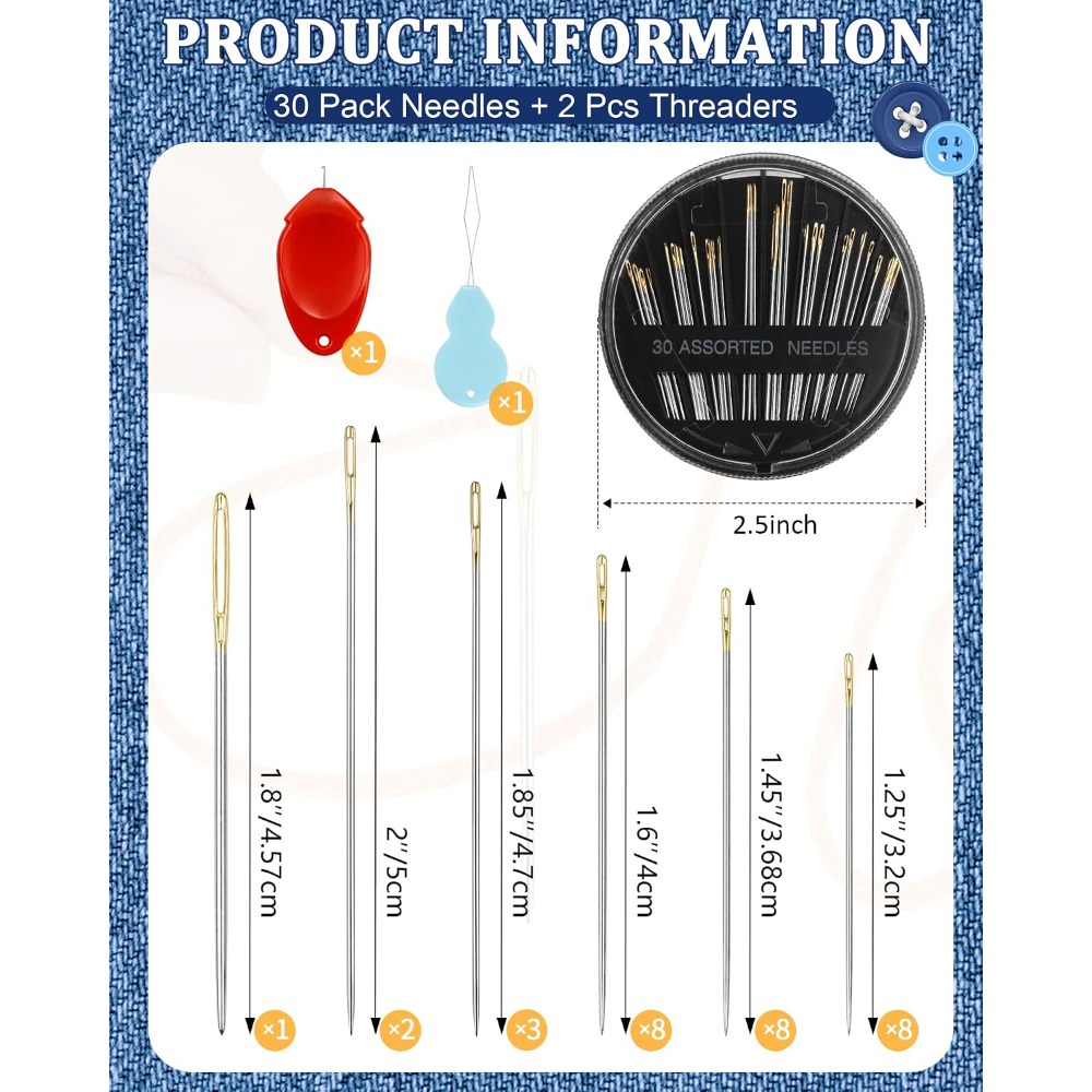 Conjunto de 30 Agulhas de Cost - Embroidery Kit Set avaliação e preço