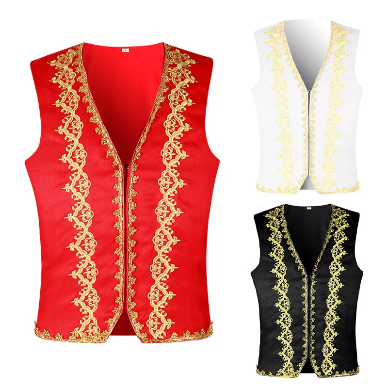 Medieval ouro bordado barroco  - Embroidery Vest avaliação e preço