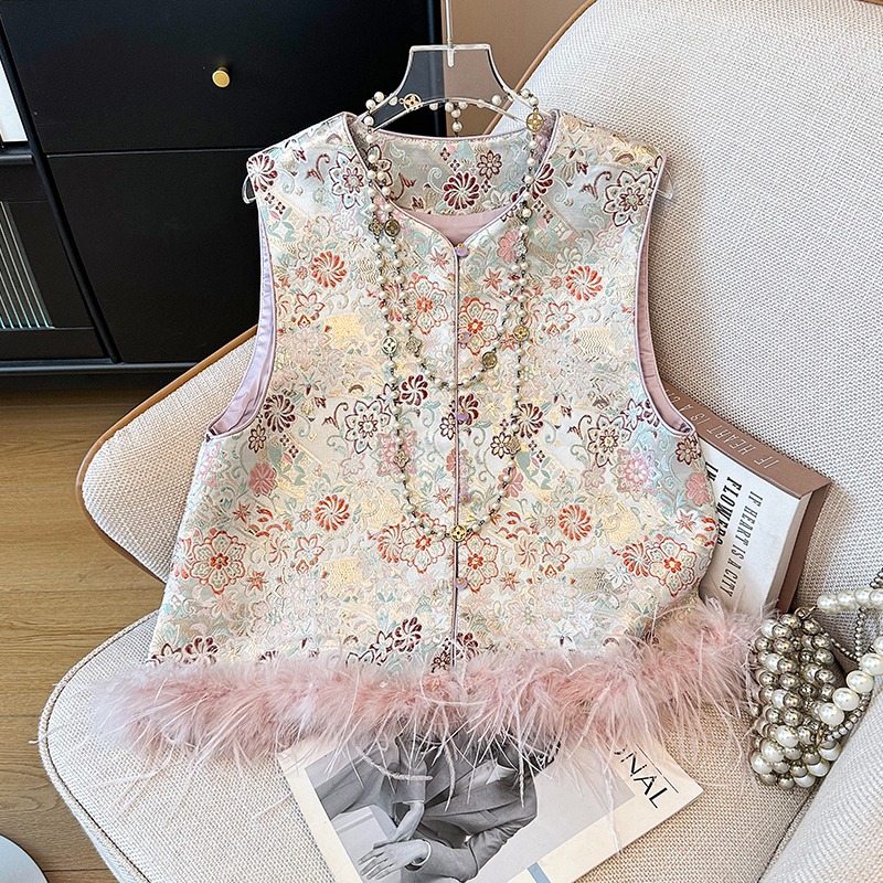 Novo Colete Feminino Estilo Ch - Embroidery Vest avaliação e preço