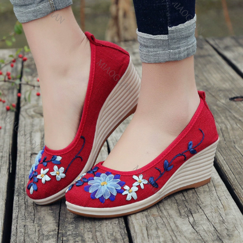 Sapatos Femininos Confortáveis - Embroidery Canvas avaliação e preço