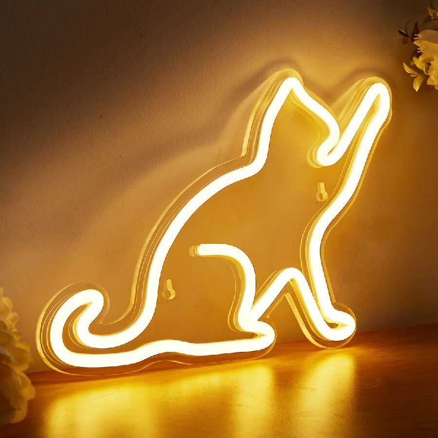 Anime Gato e Lua Sinal De Neon - Embroidery Studio avaliação e preço