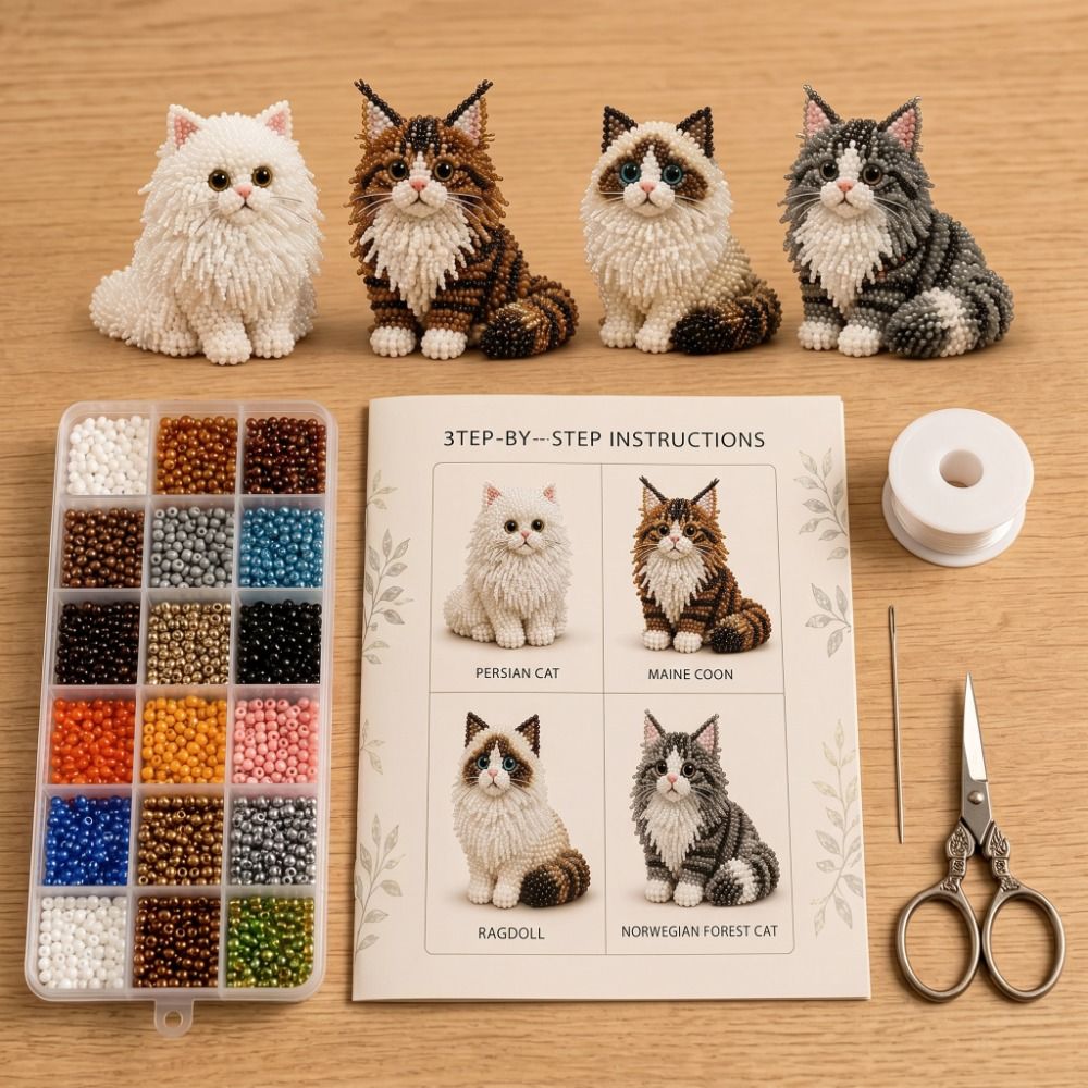 Kit de Bordado de Miçangas DIY - Embroidery Kit Set avaliação e preço