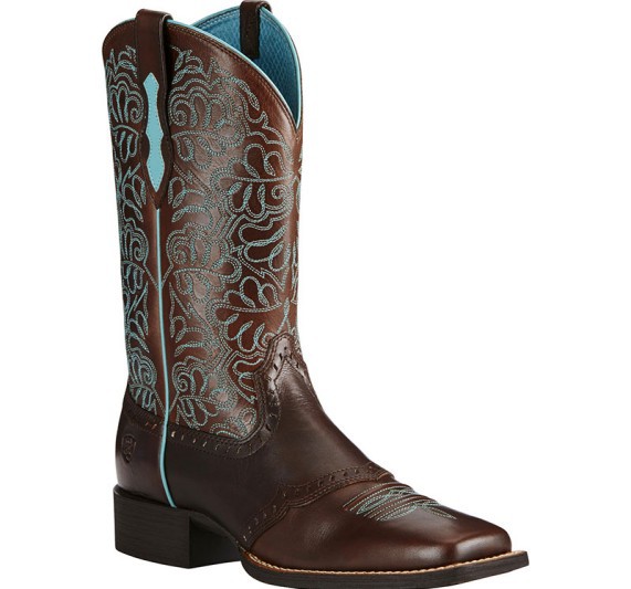 Botas de cowboy de couro marro - Embroidery Pattern avaliação e preço