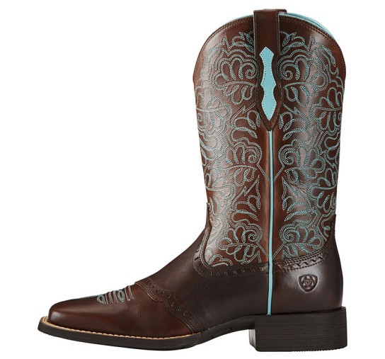 Botas de cowboy de couro marro - Embroidery Pattern avaliação e preço