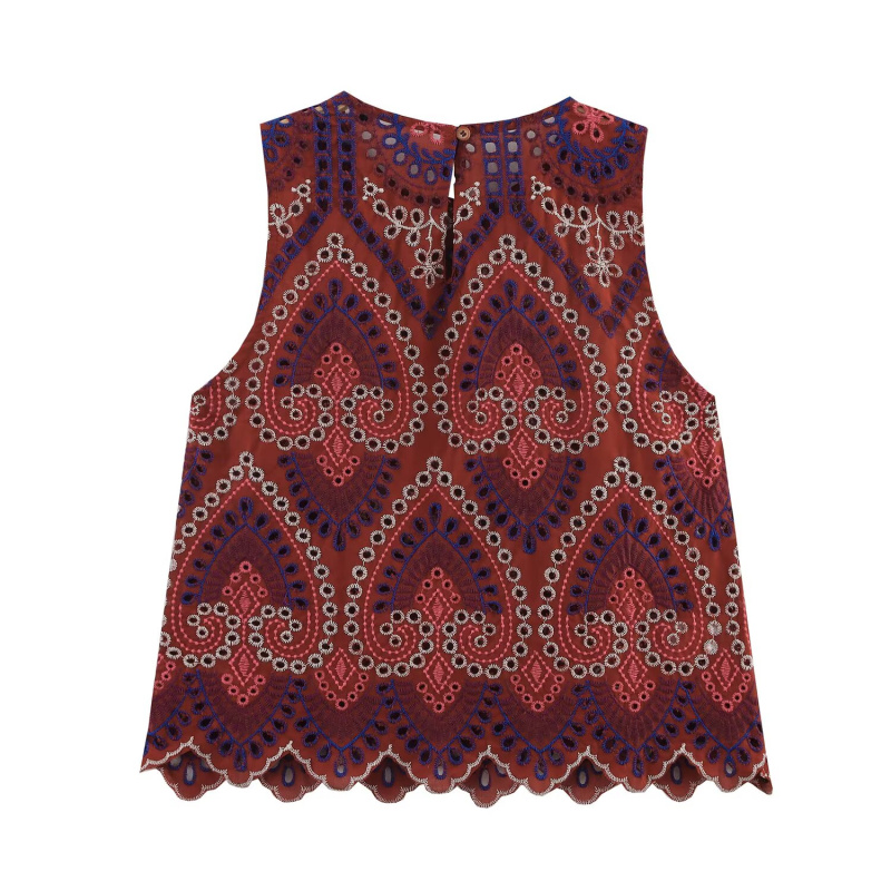 ETJ 2025 Novas roupas feminina - Embroidery Vest avaliação e preço