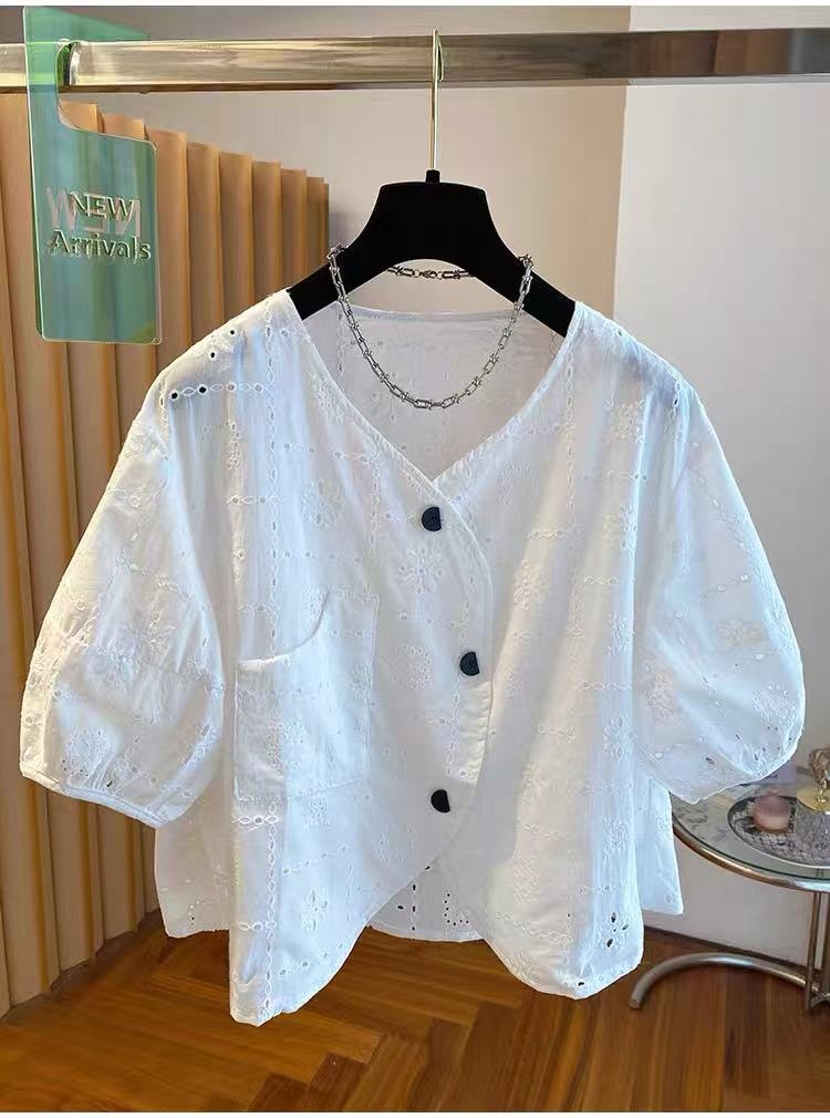 Camisa Feminina de Verão com D - Embroidery Unique Design avaliação e preço