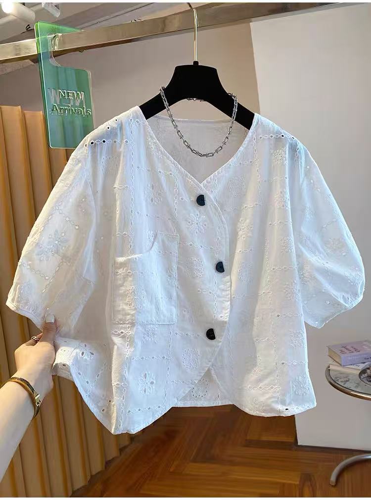 Camisa Feminina de Verão com D - Embroidery Unique Design avaliação e preço