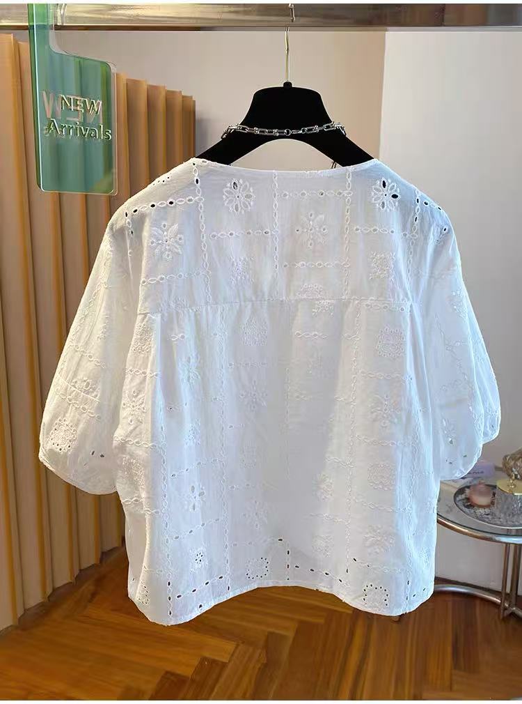 Camisa Feminina de Verão com D - Embroidery Unique Design avaliação e preço