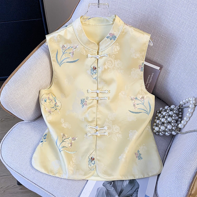 Novo Colete Feminino Hanfu de  - Embroidery Vest avaliação e preço