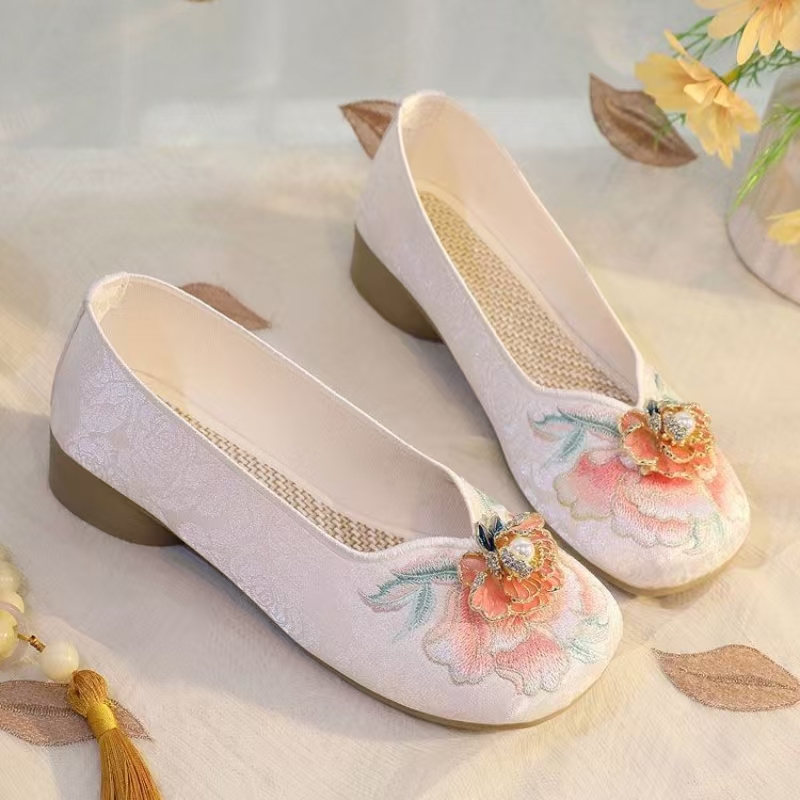 Sapatos femininos de tecido bo - Embroidery Canvas avaliação e preço